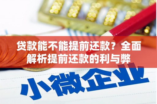 左镇贷款能不能提前还款？全面解析提前还款的利与弊