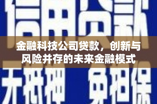左镇金融科技公司贷款，创新与风险并存的未来金融模式