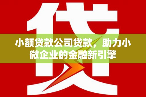 左镇小额贷款公司贷款，助力小微企业的金融新引擎