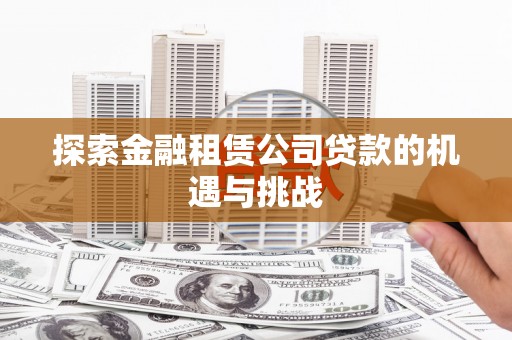 左镇探索金融租赁公司贷款的机遇与挑战