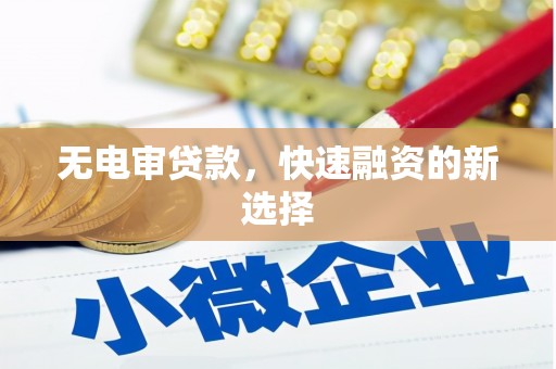 左镇无电审贷款，快速融资的新选择