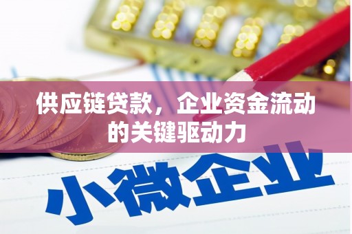 左镇供应链贷款，企业资金流动的关键驱动力