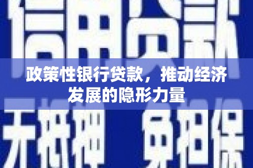 左镇政策性银行贷款，推动经济发展的隐形力量