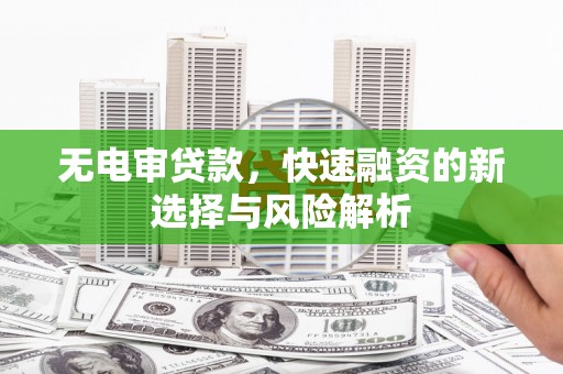 左镇无电审贷款，快速融资的新选择与风险解析