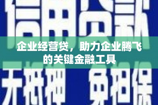 左镇企业经营贷，助力企业腾飞的关键金融工具