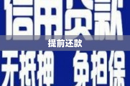 左镇提前还款