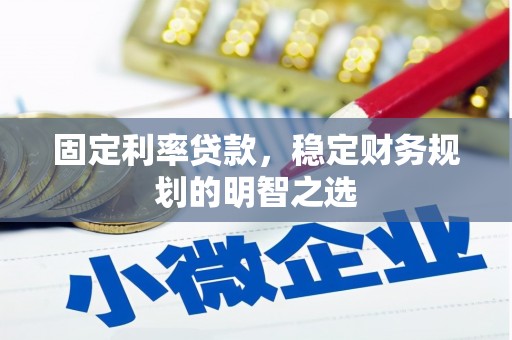 左镇固定利率贷款，稳定财务规划的明智之选