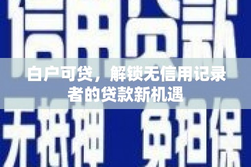 左镇白户可贷，解锁无信用记录者的贷款新机遇
