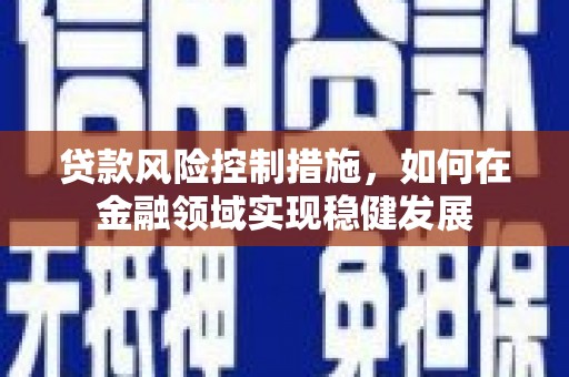 左镇贷款风险控制措施，如何在金融领域实现稳健发展