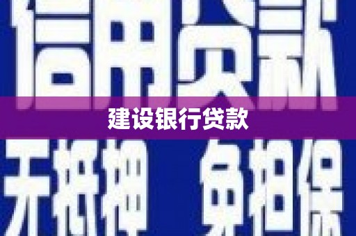 左镇建设银行贷款