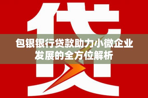 左镇包银银行贷款助力小微企业发展的全方位解析