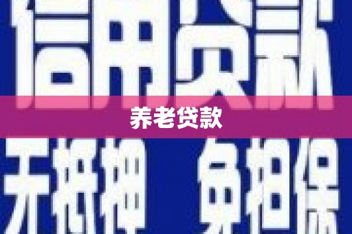 左镇养老贷款