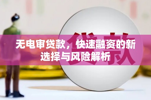左镇无电审贷款，快速融资的新选择与风险解析