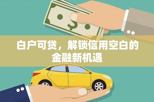 左镇白户可贷，解锁信用空白的金融新机遇