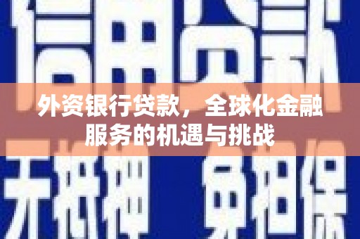 左镇外资银行贷款，全球化金融服务的机遇与挑战
