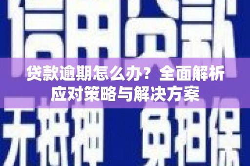 左镇贷款逾期怎么办？全面解析应对策略与解决方案