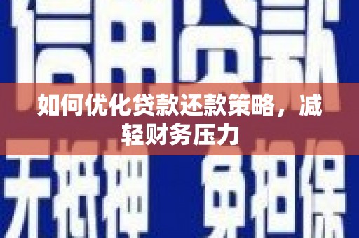 左镇如何优化贷款还款策略，减轻财务压力
