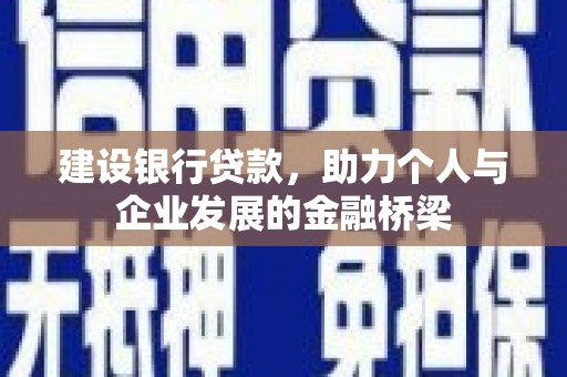 左镇建设银行贷款，助力个人与企业发展的金融桥梁