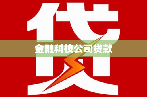 左镇金融科技公司贷款