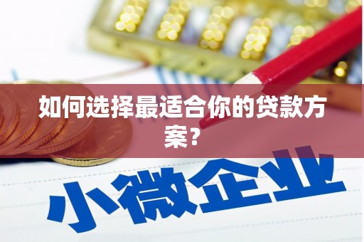 左镇如何选择最适合你的贷款方案？